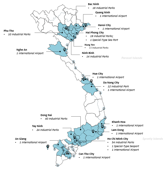 Major Economic and Industrial Infrastructure of Vietnam