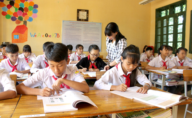 Student in a public school in Vietnam