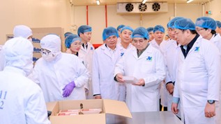 Prime Minister Chinh visits the Vina Beef plant (March 2025)