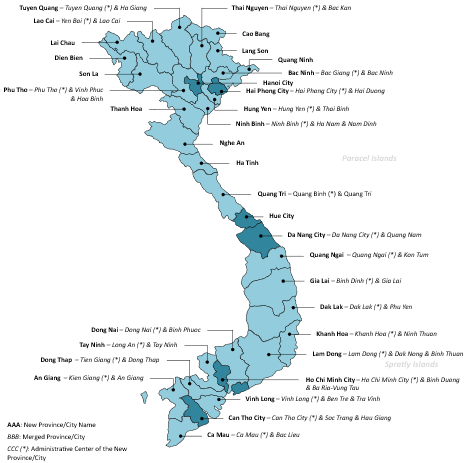 Vietnam’s Provinces after Restructuring