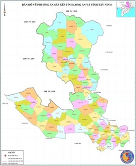 Tay Ninh province in Vietnam map