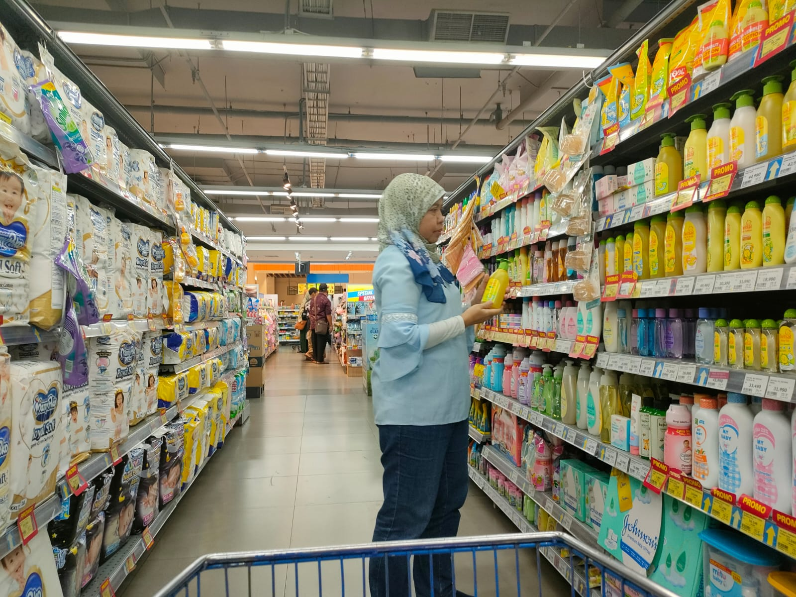Mother and Baby products in a supermarket in Indonesia