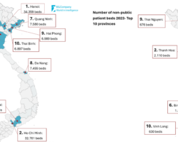 Provinces with the highest concentration of patient beds in Vietnam Provinces with the highest concentration of patient beds in Vietnam