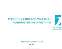 Report on fruit and vegetable manufacturing in Vietnam Report on fruit and vegetable manufacturing in Vietnam