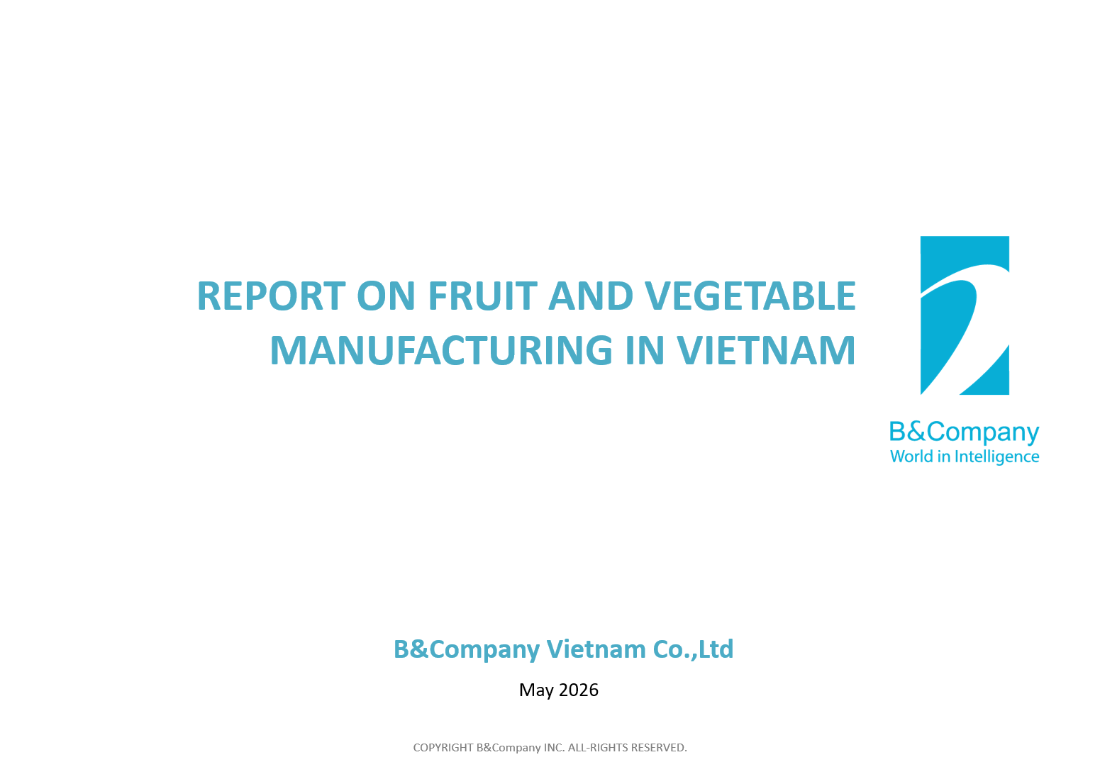 Report on fruit and vegetable manufacturing in Vietnam
