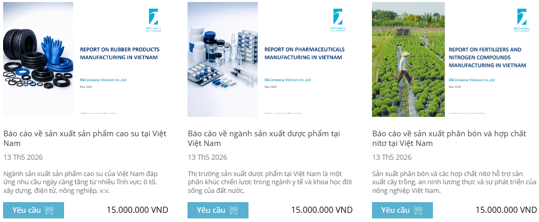 B&aacute;o c&aacute;o chuy&ecirc;n s&acirc;u về c&aacute;c lĩnh vực thị trường Việt Nam của B&Company