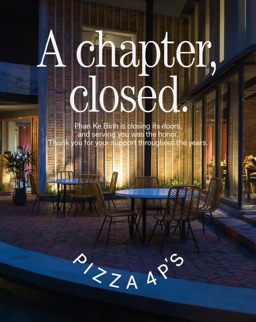 Notice announcing the closure of Pizza 4P’s Phan Ke Binh from 15 June 2026