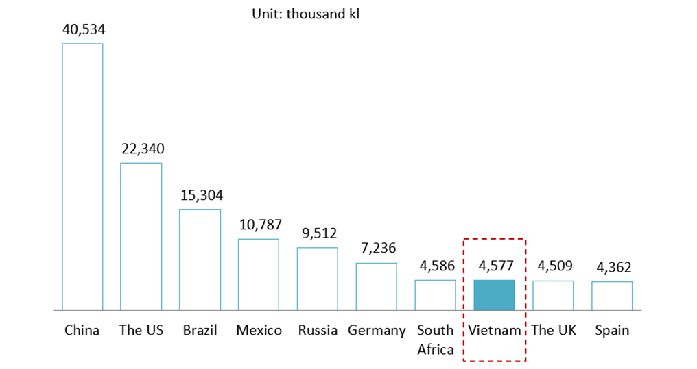 Top 10 beer-consuming countries in the world in 2024