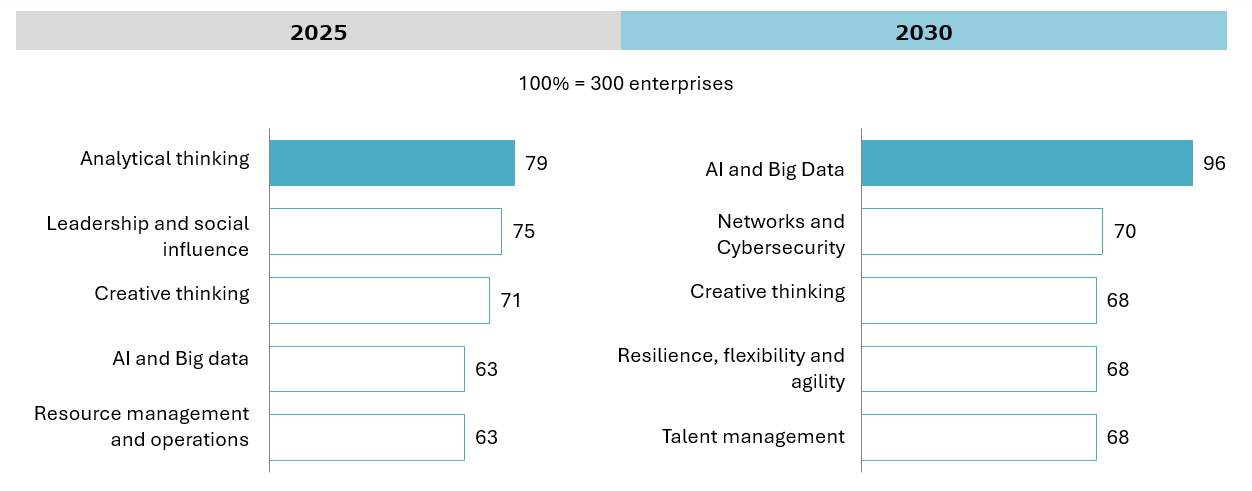 Core Skills Required for Talent (2025 & 2030)