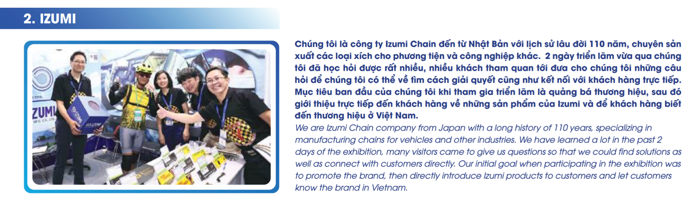Izumi Chian’s feedback at Vietnam Cycle Expo 2025